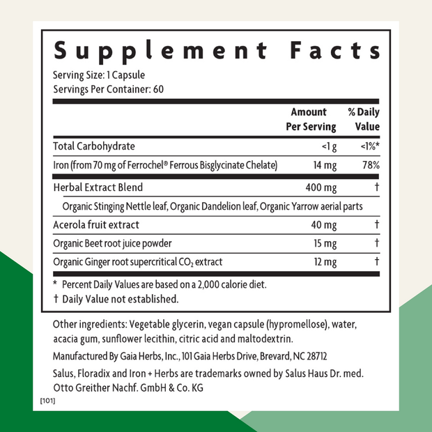 Floradix® Iron + Herbs Phyto-Caps