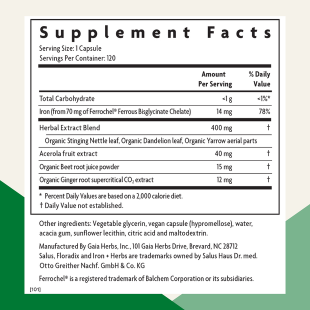 Floradix® Iron + Herbs Phyto-Caps